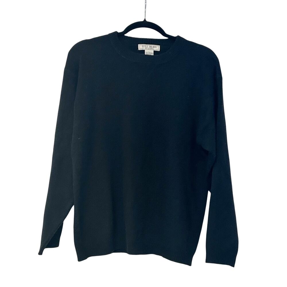 Vintage Lulu Bravo 100% Cashmere Black Crewneck Sweater Women’s L